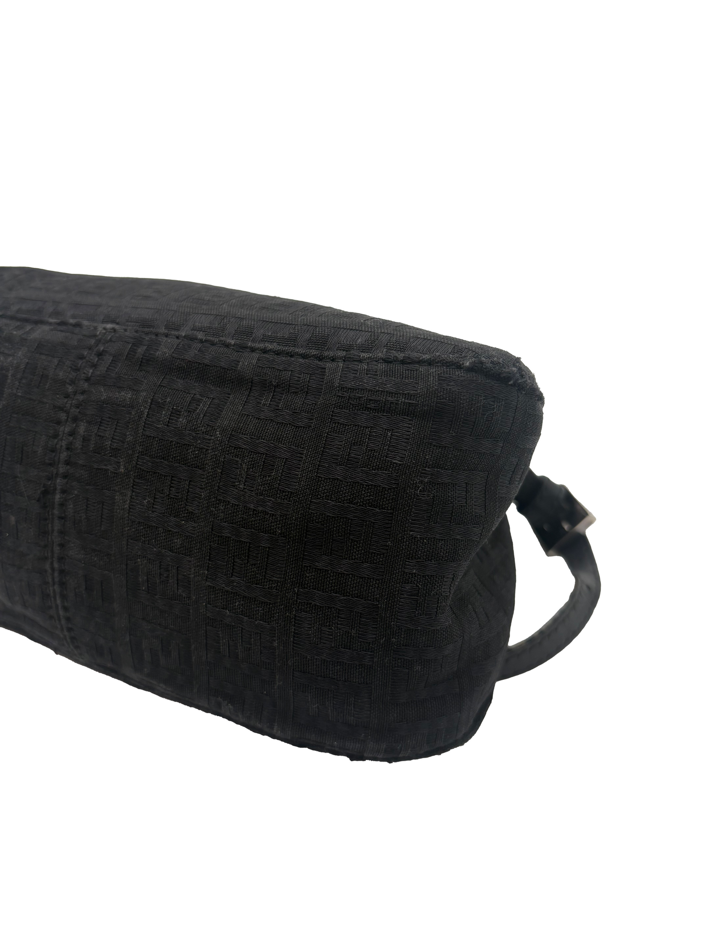 Fendi Black Zucchino Mini Mama Baguette