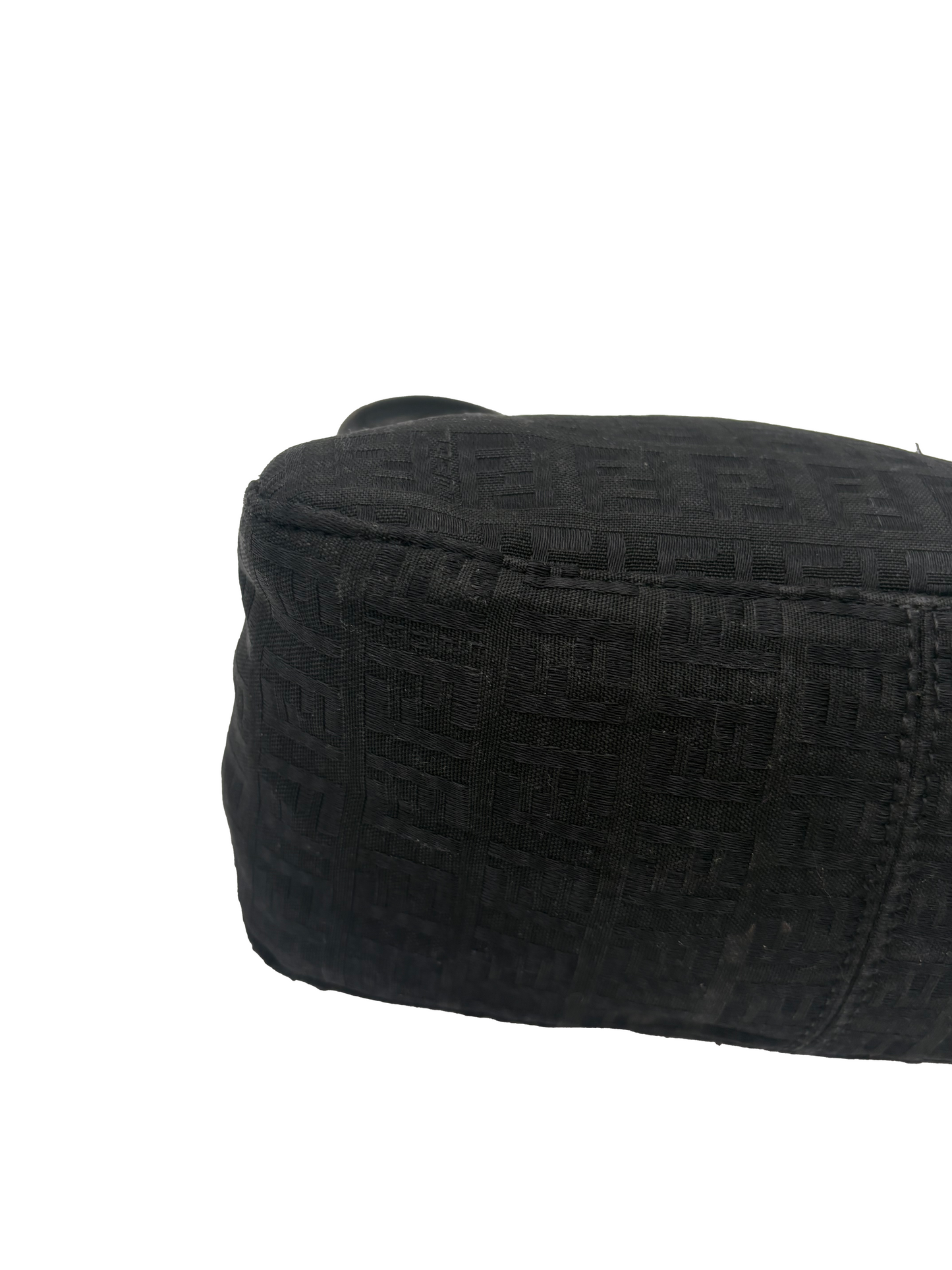 Fendi Black Zucchino Mini Mama Baguette