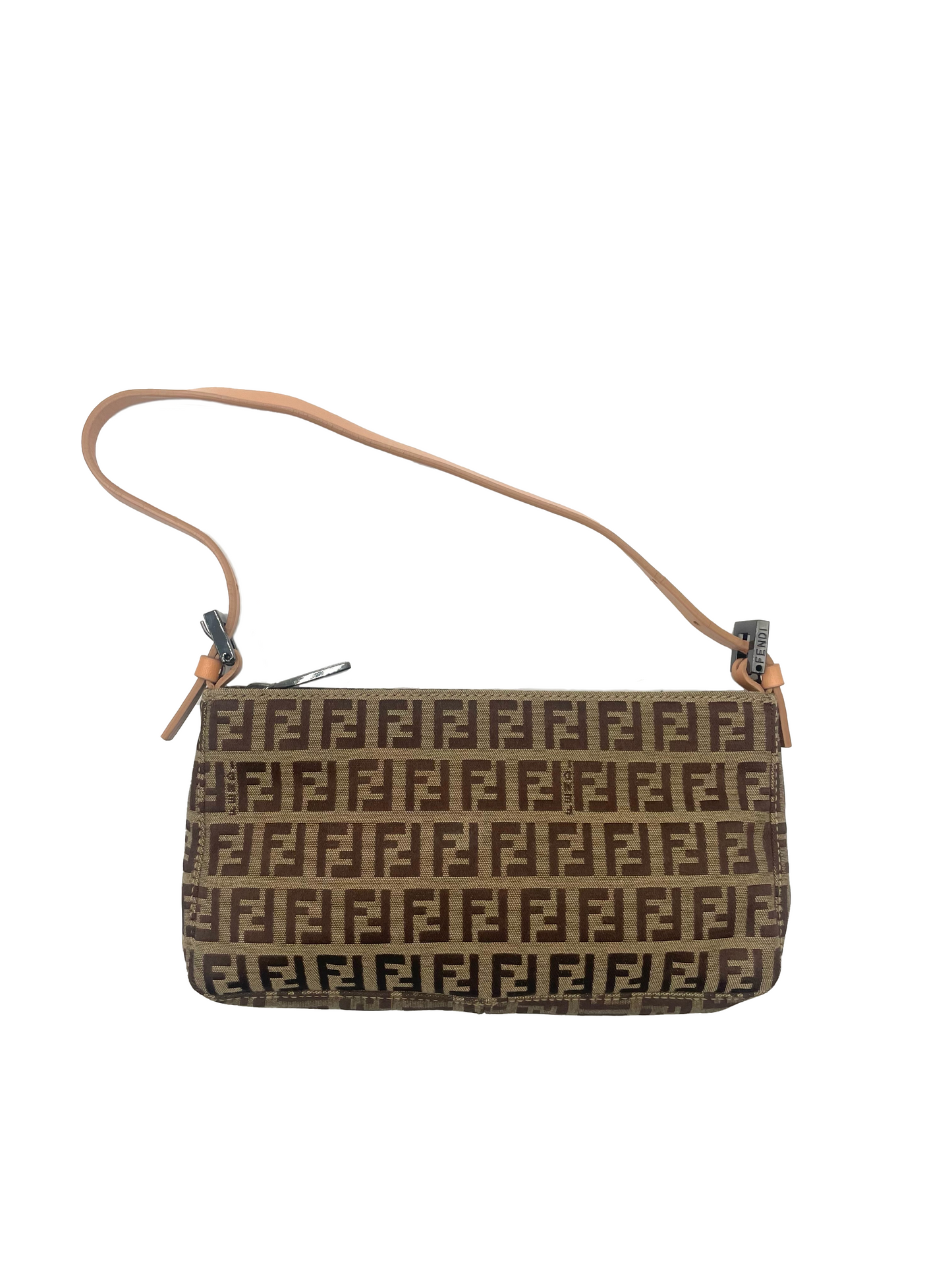 Fendi Brown Zucchino Shoulder Bag