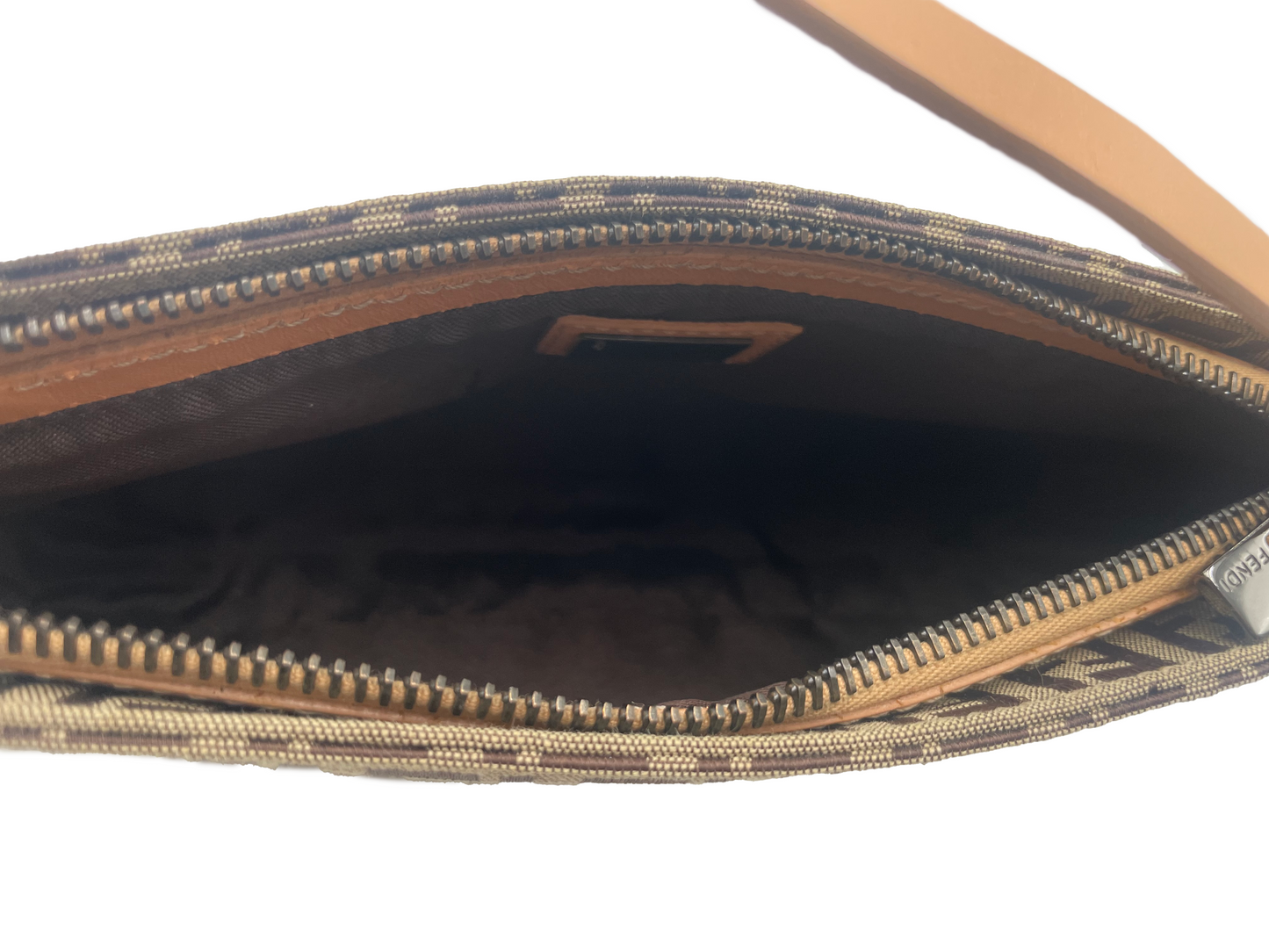 Fendi Brown Zucchino Shoulder Bag