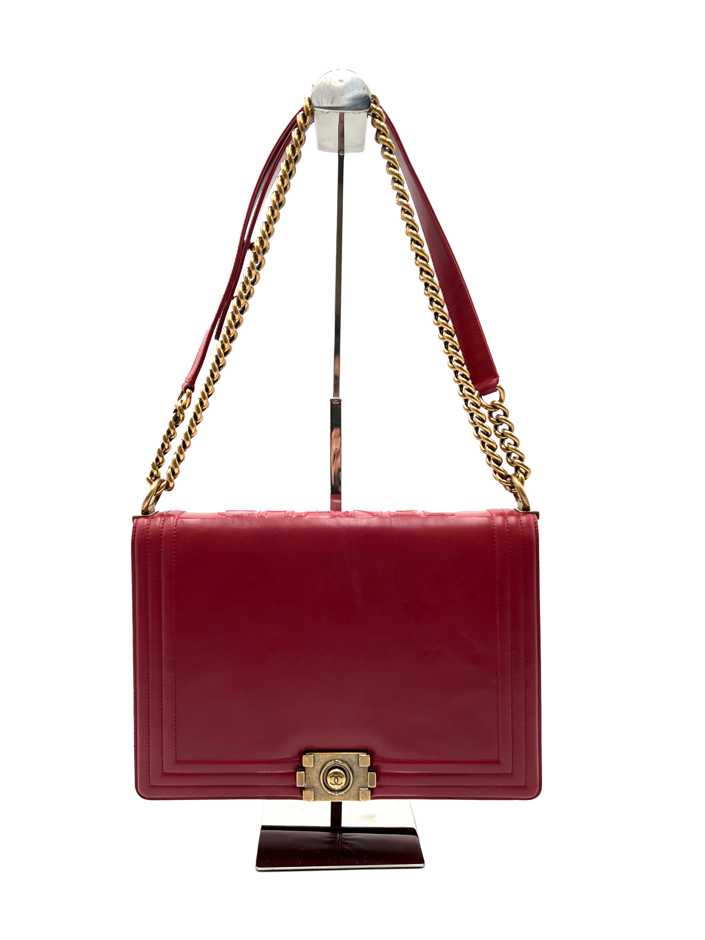 Chanel XL Reverso Burgundy Boy Bag