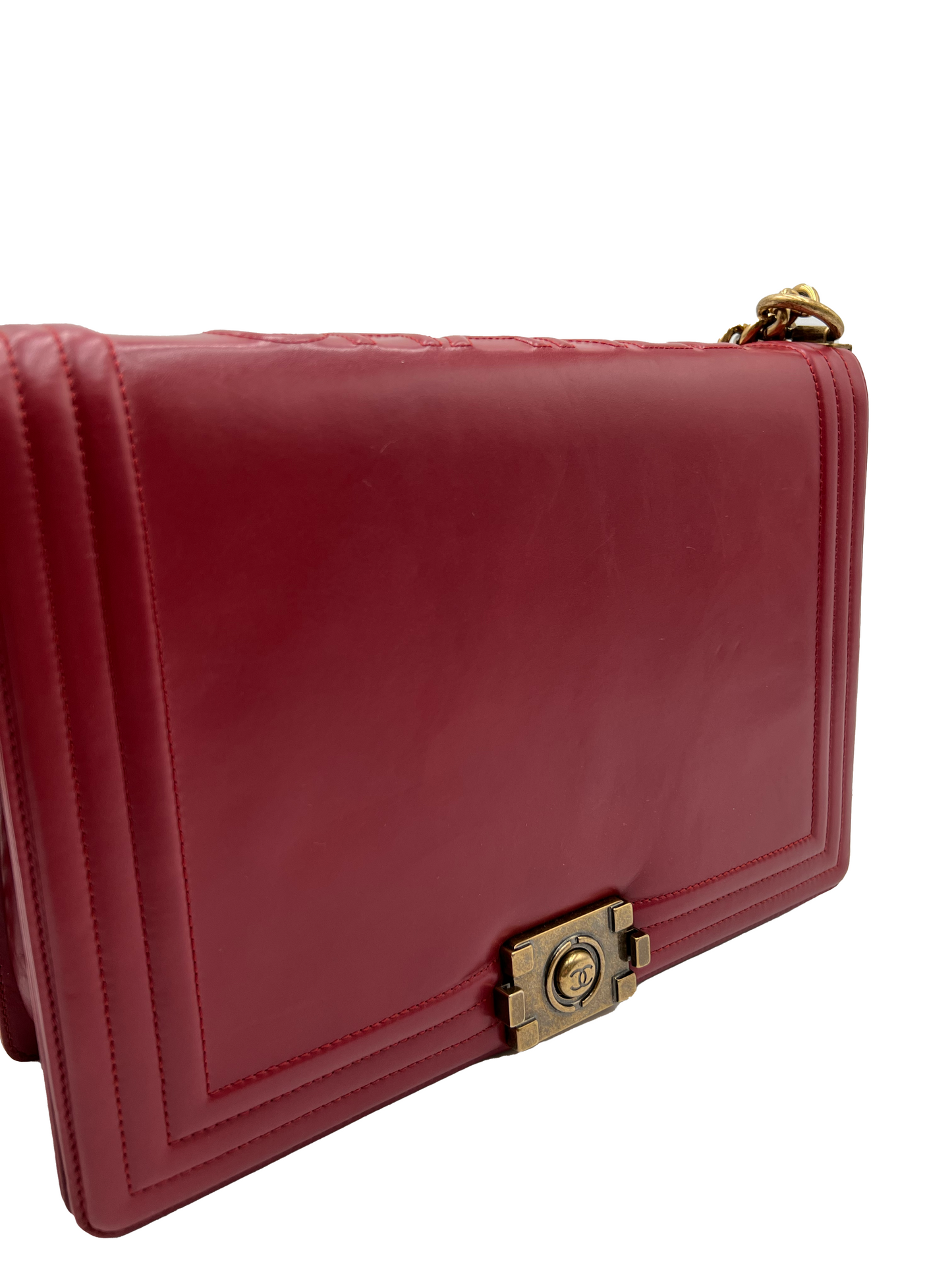 Chanel XL Reverso Burgundy Boy Bag