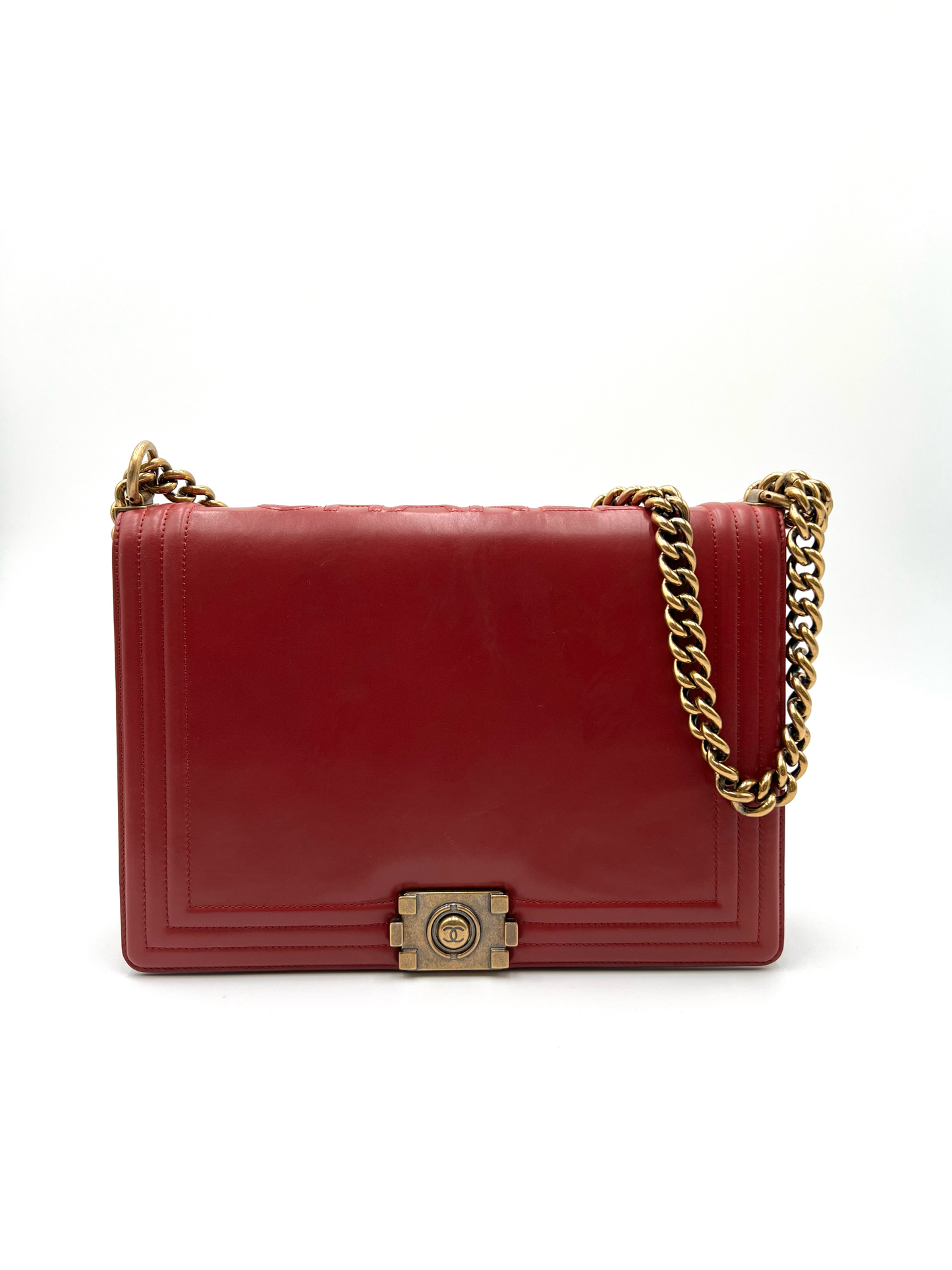 Chanel XL Reverso Burgundy Boy Bag