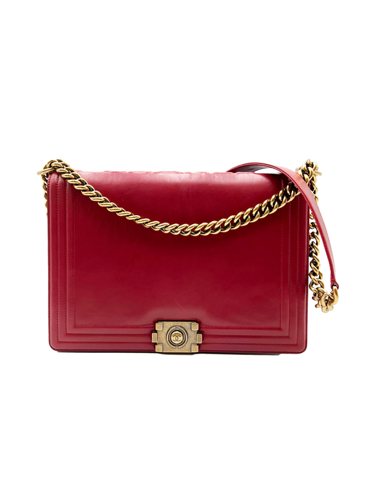 Chanel XL Reverso Burgundy Boy Bag