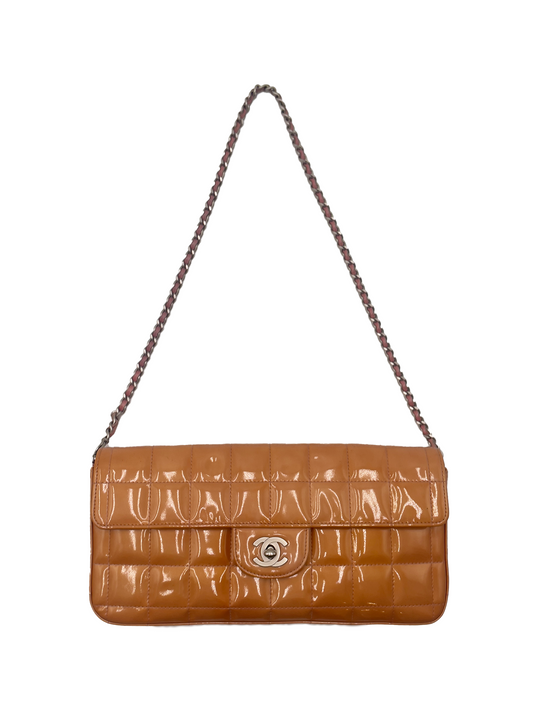 Chanel Patent Leather Chocolate Bar Bag